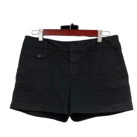Ann Taylor Loft Black shorts zipper fly pockets size  6 - Picture 1 of 12